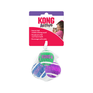 KONG Active Tennis Balls w/Bells – 3-pk