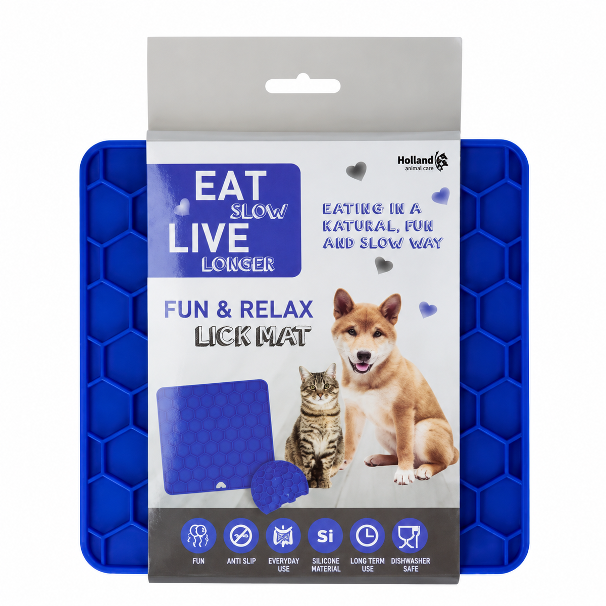 Eat Slow Live Longer Lick Mat Honeycomb