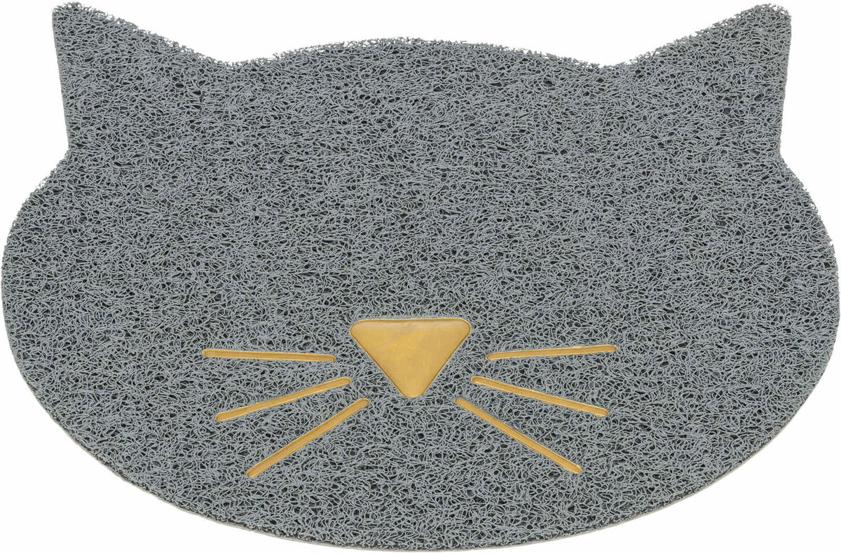 Kattebakke Teppe Kattehode – Lysegrå 40 × 42 cm