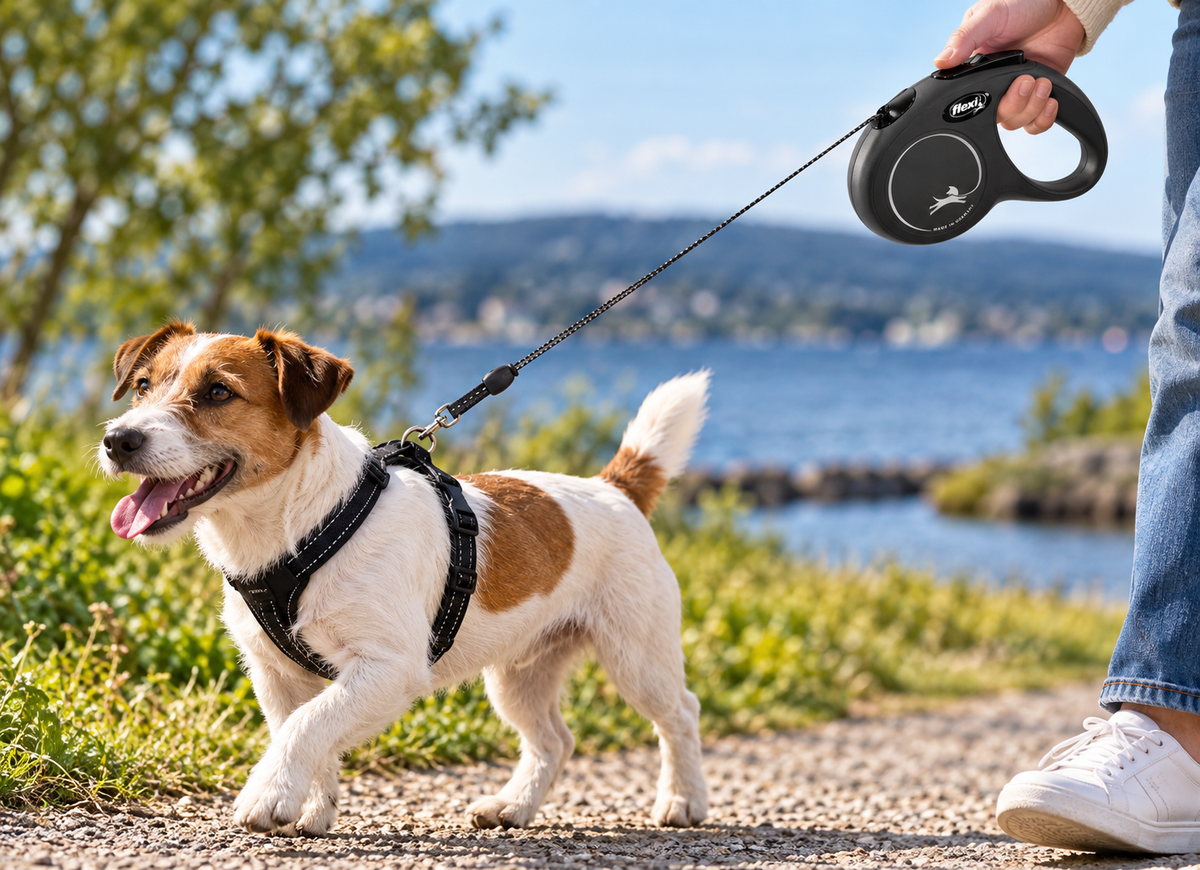 Flexi Classic New Cord S 5 m – Blå / Sort