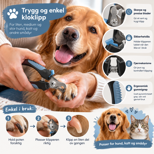 Kloklipper Medium – For Hund og Katt
