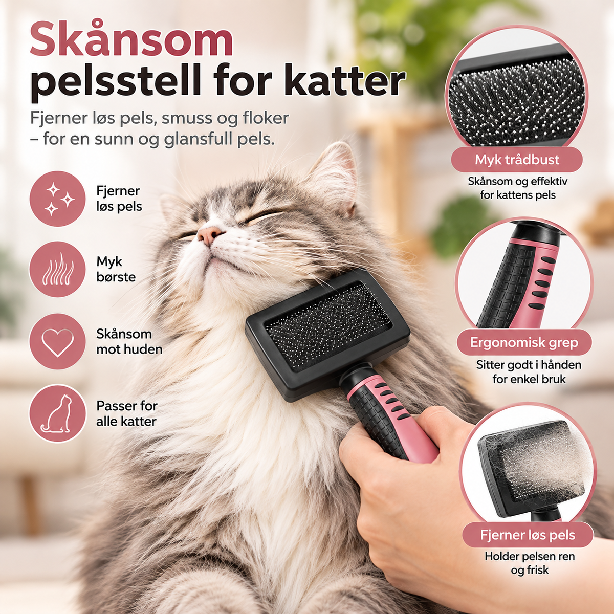 Kattebørste – Myk Strigle for Pelsstell