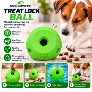 Dog Comets Treat Lock Ball – Grønn