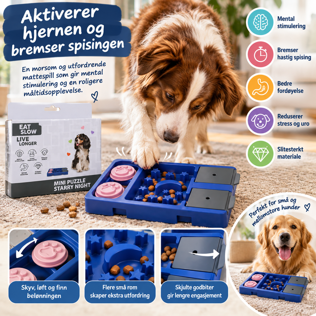 Eat Slow Live Longer Mini Puzzle – Starry Night