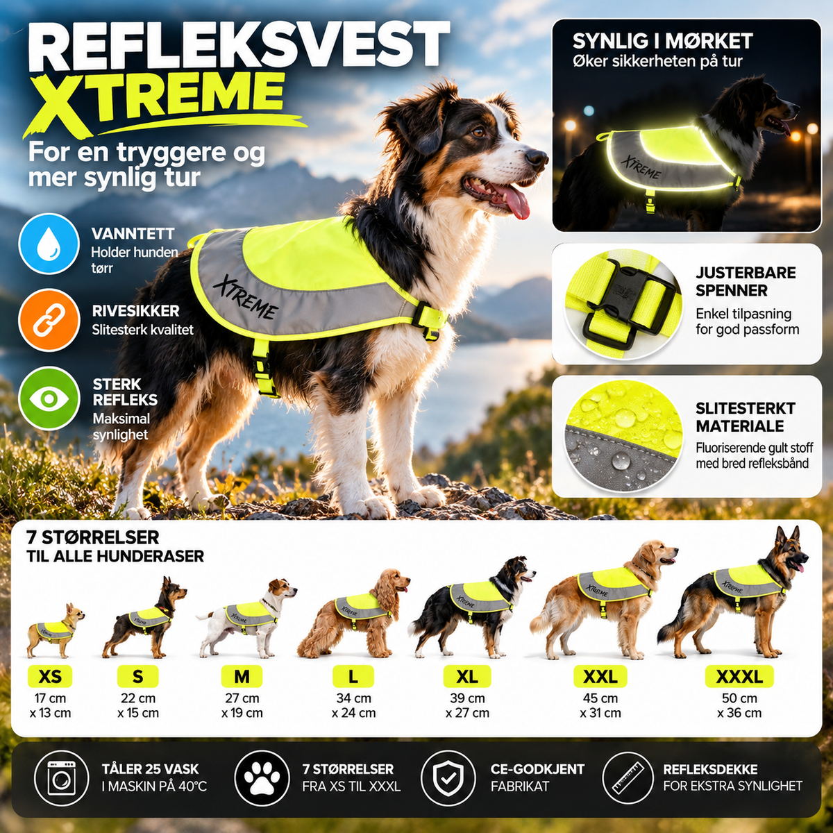 Refleksvest Xtreme for Hund