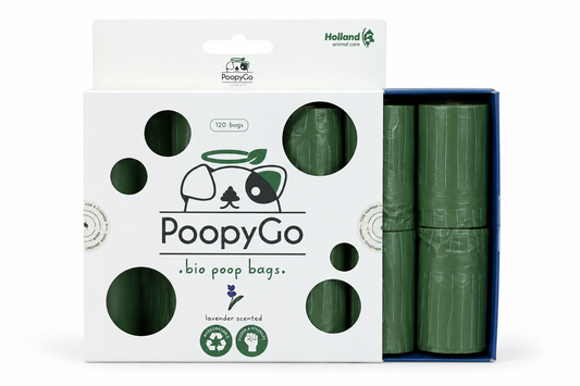 PoopyGo Eco Friendly 120 hundeposer med lavendelduft
