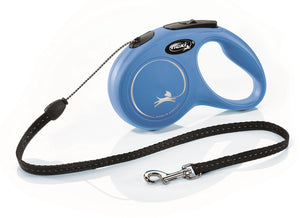 Flexi Classic New Cord S 5 m – Blå / Sort
