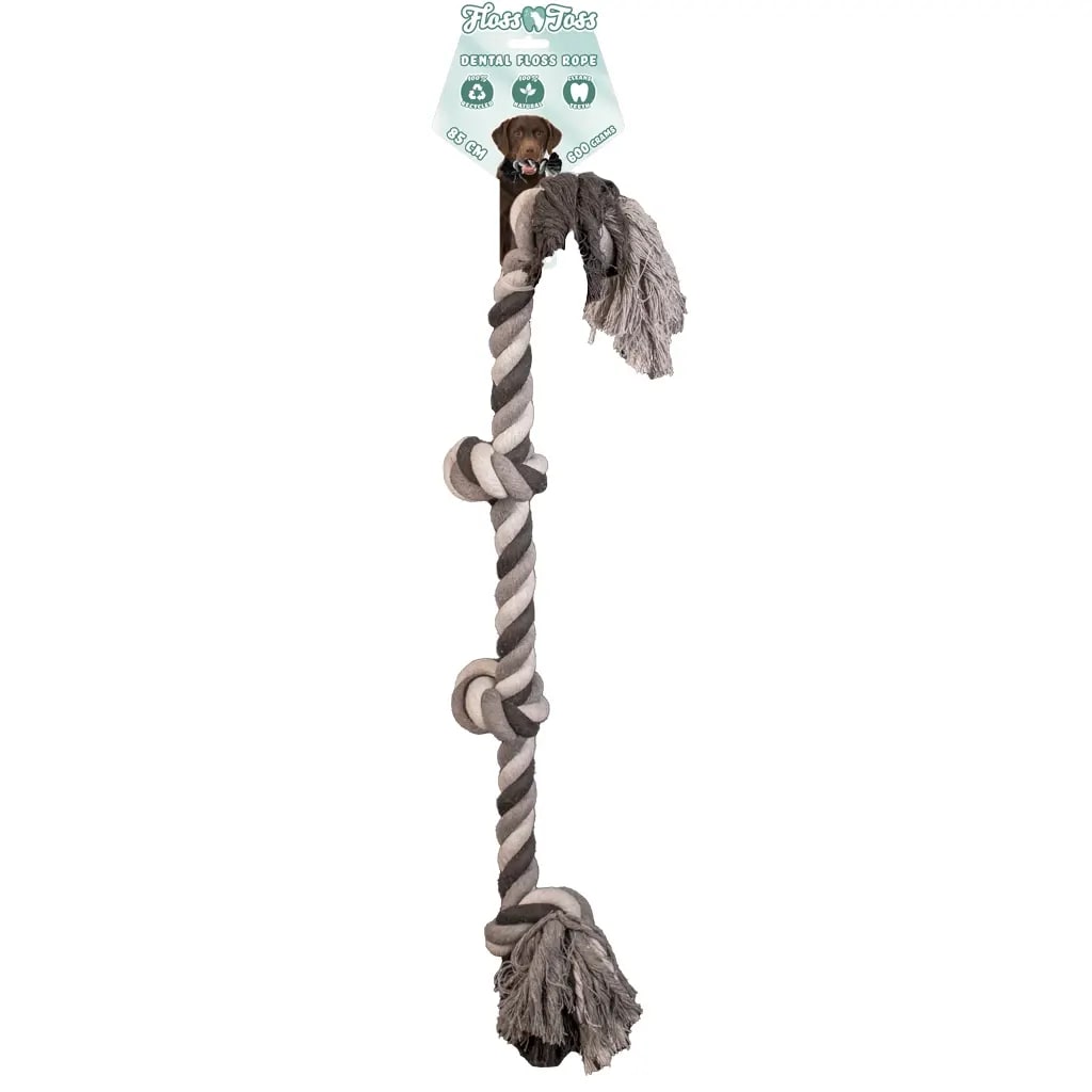 Floss Toss Dental Rope 4 Knot – 85 cm