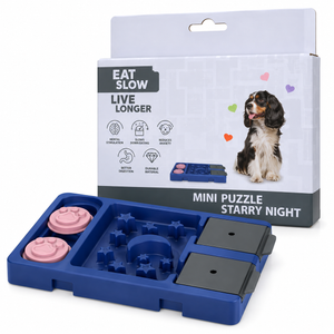 Eat Slow Live Longer Mini Puzzle Starry Night for hund